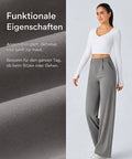 Aurella Flex™ Dehnbare Stoffhose mit hohem Bund, Seitentaschen und geradem Bein