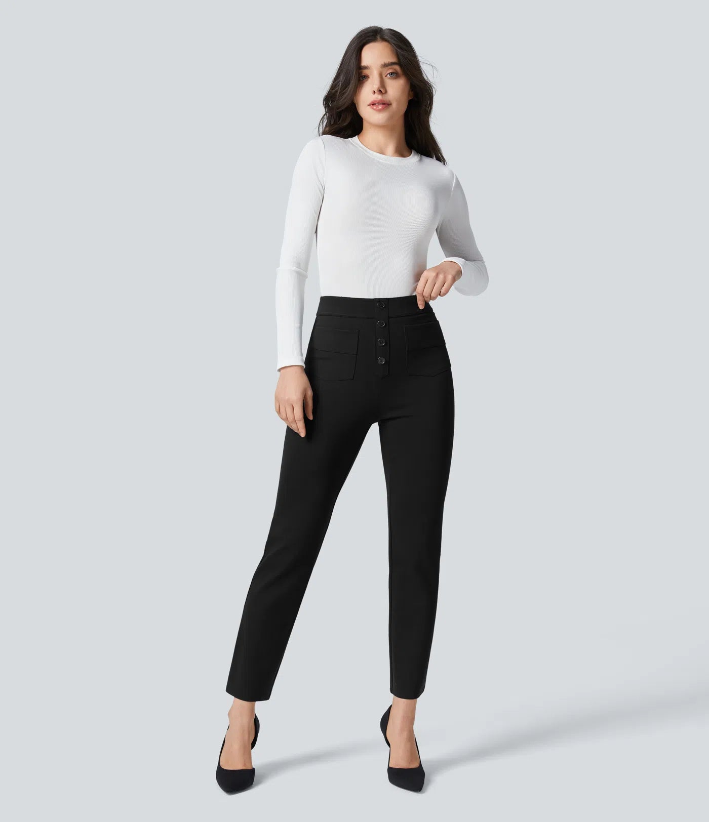 Aurella Flex™ – Stretch Arbeits-Hose mit hohem Bund & Seitentaschen