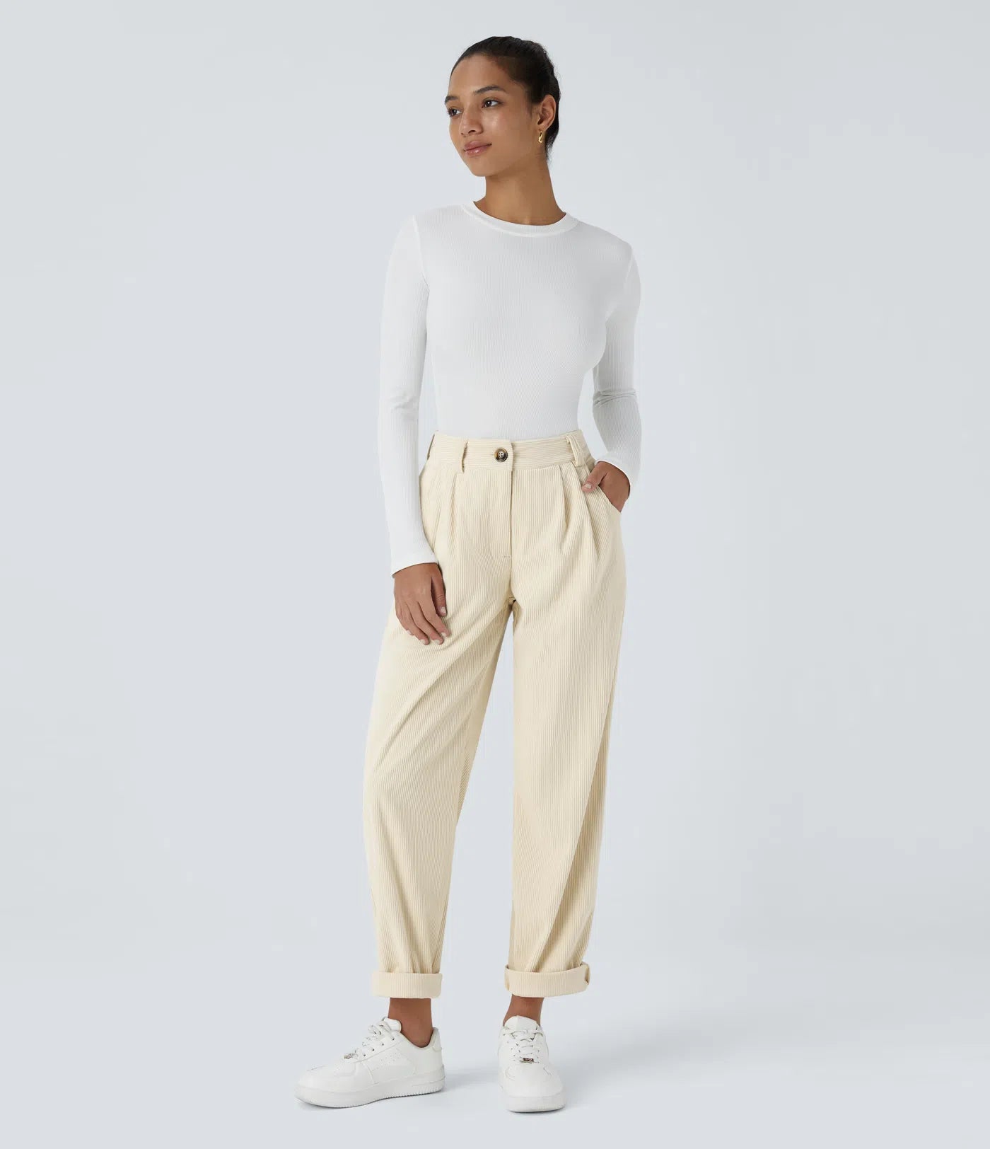 Aurella Cord™ – Mid Rise Corduroy Pants