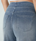 Aurella Flex™ Baggy Jeans aus gewaschenem Stretch-Denim mit hohem Bund und weitem Bein