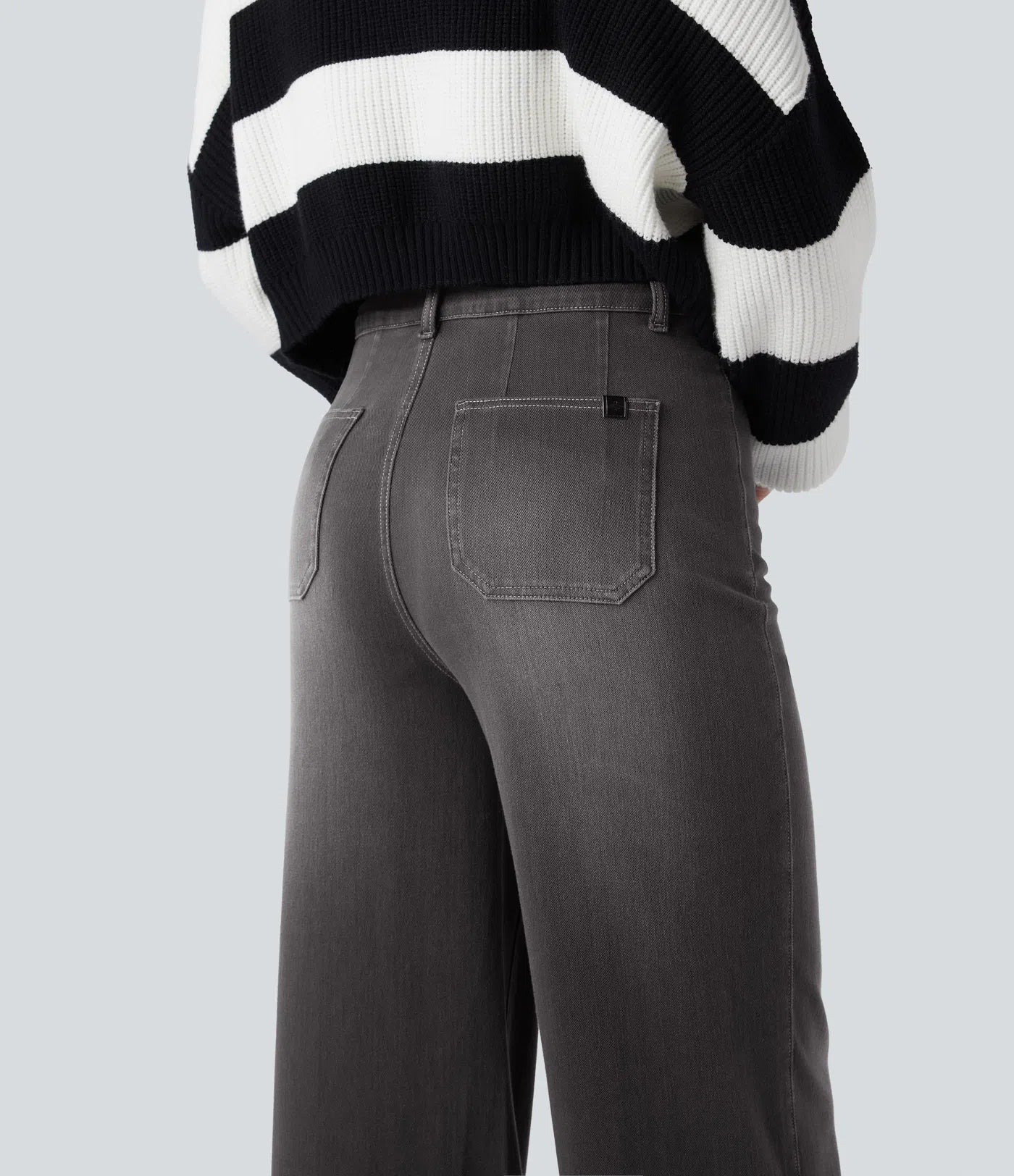 Aurella Flex™ Komfort-Jeans mit mittlerer Taille, Bauchkontrolle und Wide Leg