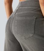 Aurella Flex™ Baggy Jeans aus gewaschenem Stretch-Denim mit hohem Bund und weitem Bein
