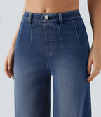 Aurella Flex™ Komfort-Jeans mit mittlerer Taille, Bauchkontrolle und Wide Leg