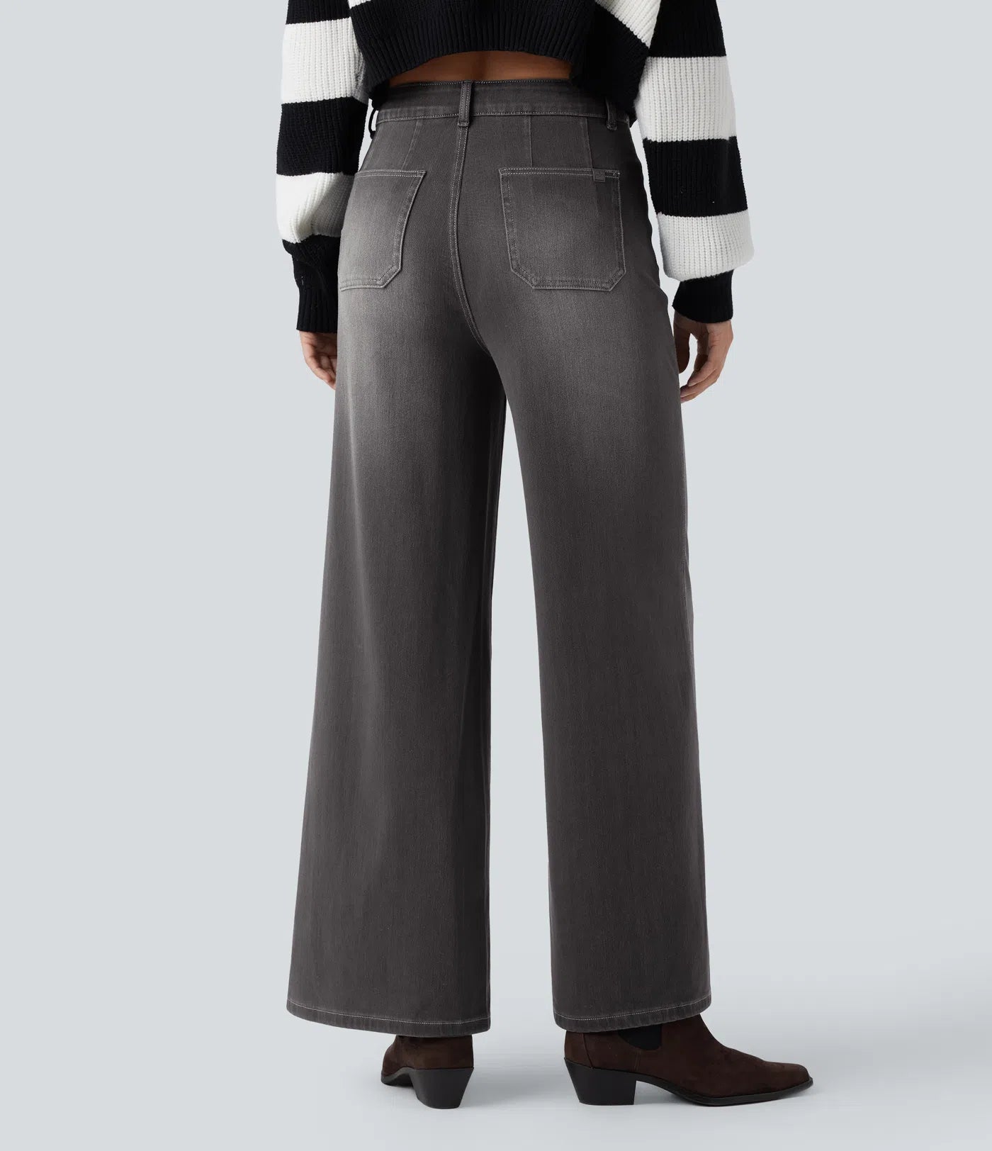 Aurella Flex™ Komfort-Jeans mit mittlerer Taille, Bauchkontrolle und Wide Leg