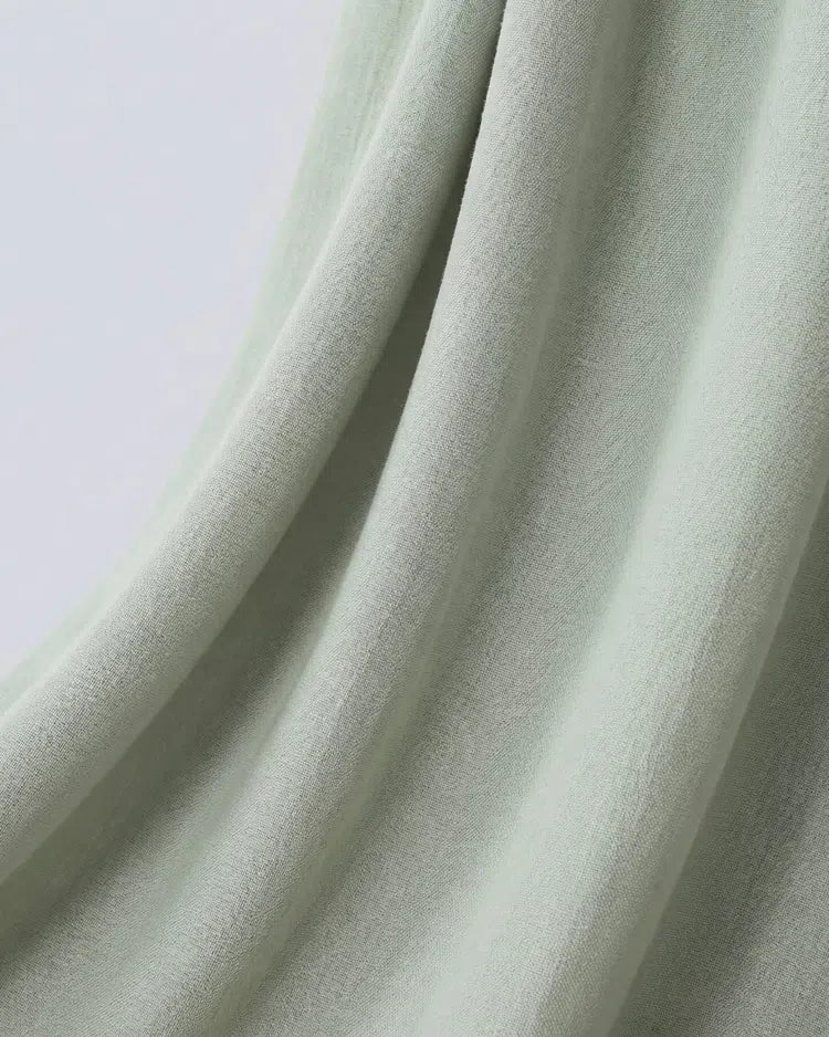 Aurella Flex™ Lässige Stoffhose mit Leinenoptik, hohem Bund und weitem Bein