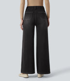 Aurella Flex™ Komfort-Jeans mit mittlerer Taille, Bauchkontrolle und Wide Leg