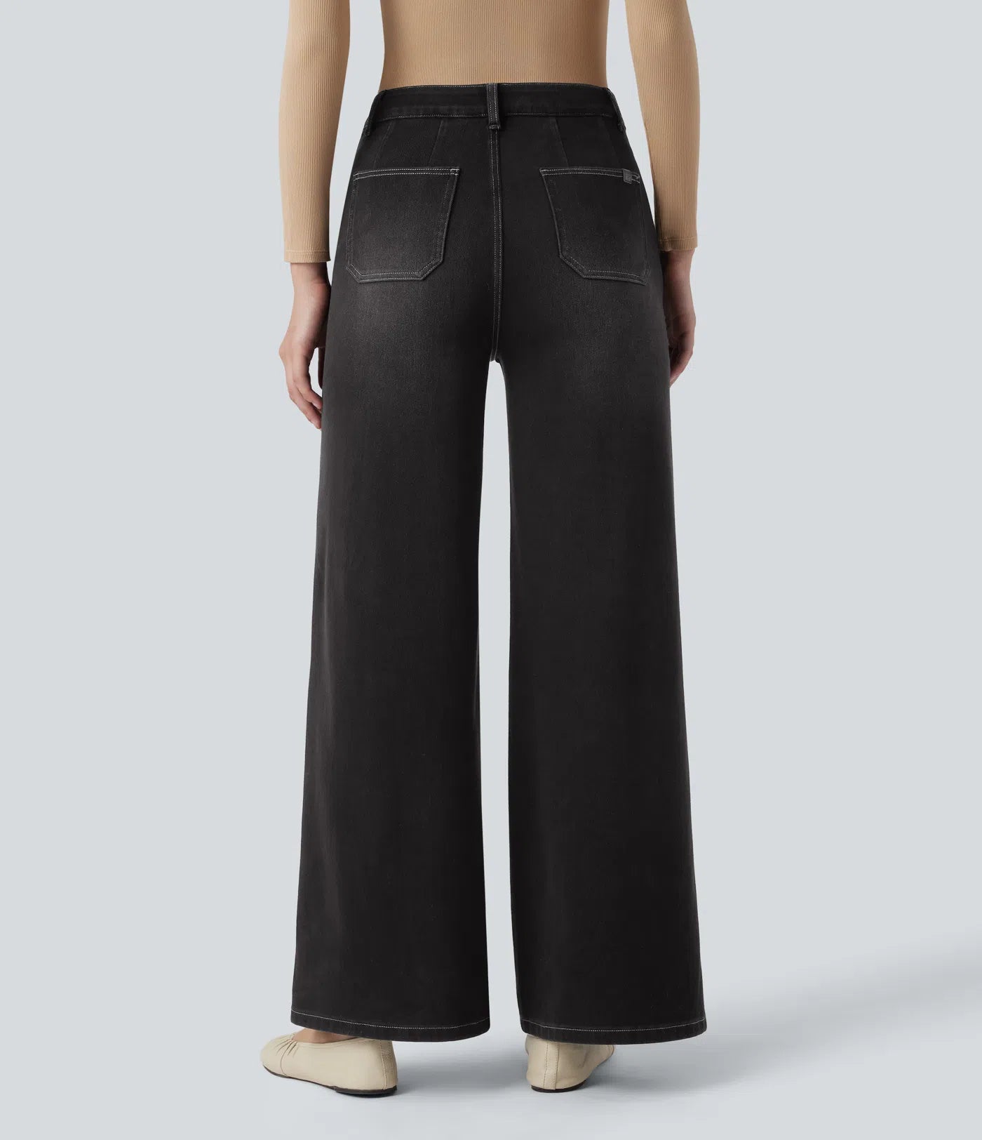 Aurella Flex™ Komfort-Jeans mit mittlerer Taille, Bauchkontrolle und Wide Leg