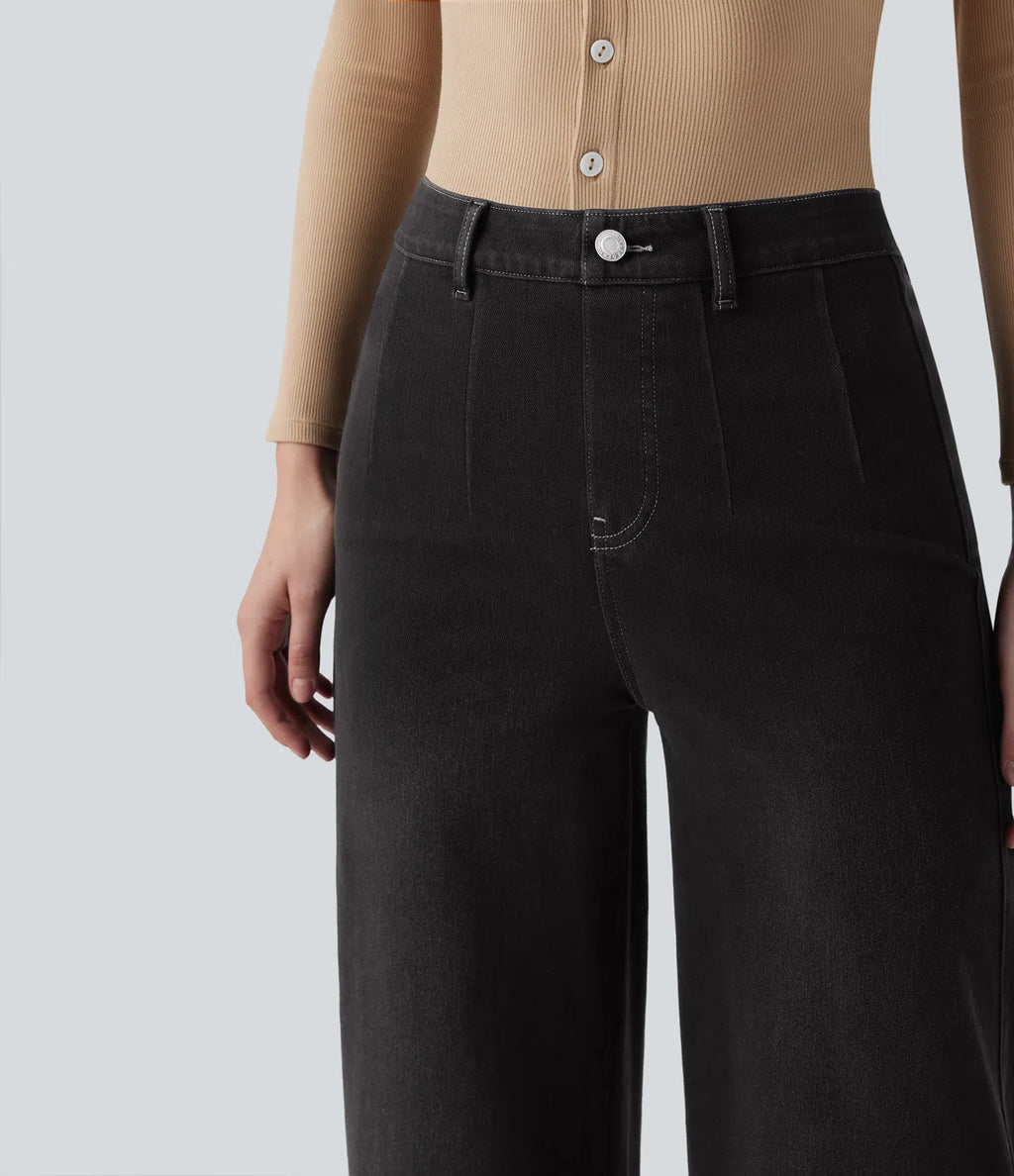 Aurella Flex™ Komfort-Jeans mit mittlerer Taille, Bauchkontrolle und Wide Leg