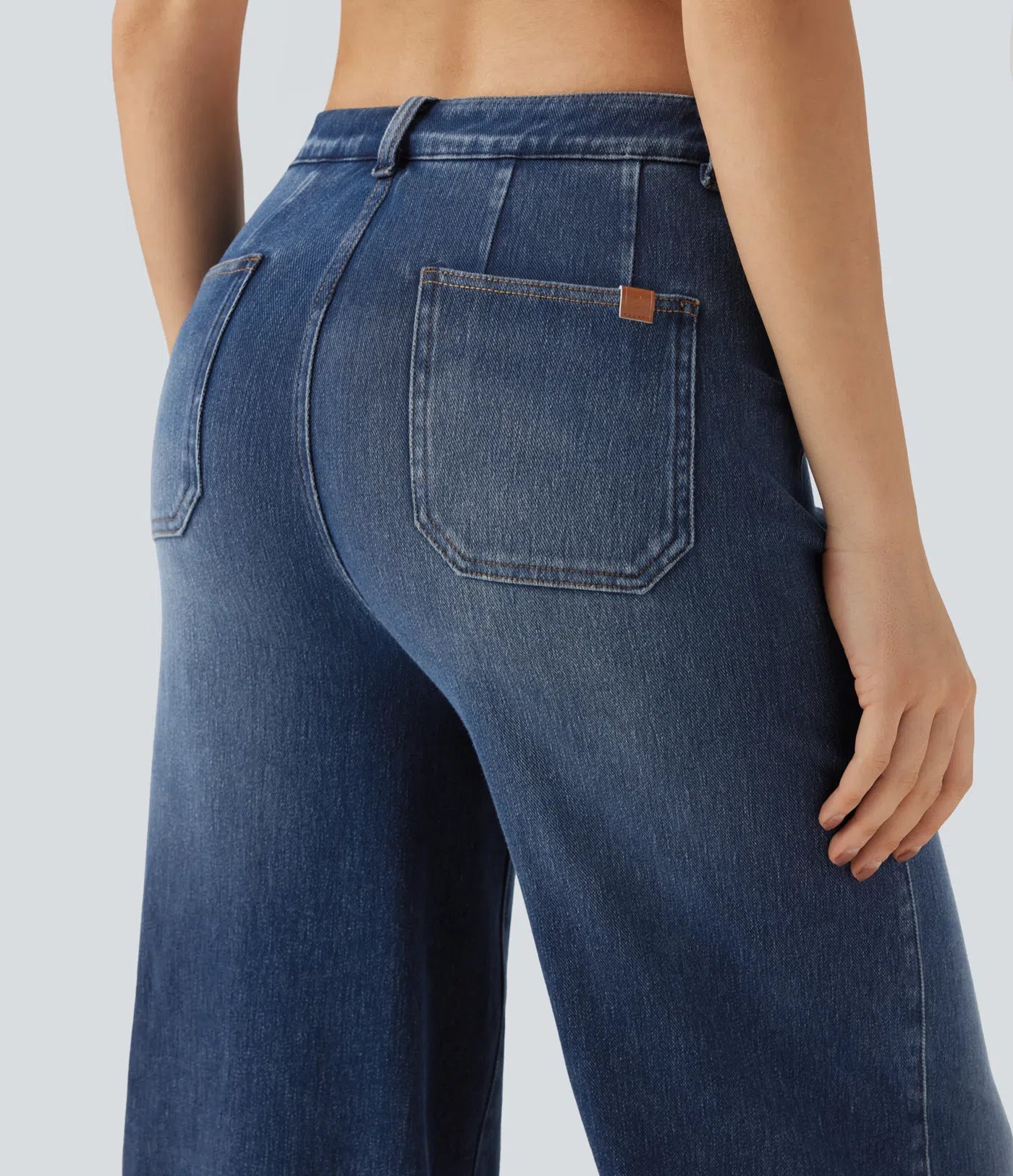 Aurella Flex™ Komfort-Jeans mit mittlerer Taille, Bauchkontrolle und Wide Leg
