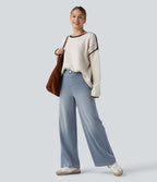 Aurella Flex™ Komfort-Jeans mit mittlerer Taille, Bauchkontrolle und Wide Leg