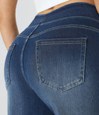 Aurella Flex™ Baggy Jeans aus gewaschenem Stretch-Denim mit hohem Bund und weitem Bein