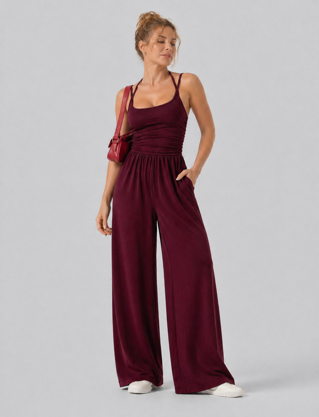 Aurella SoftFlow™ – Wide Leg Jumpsuit