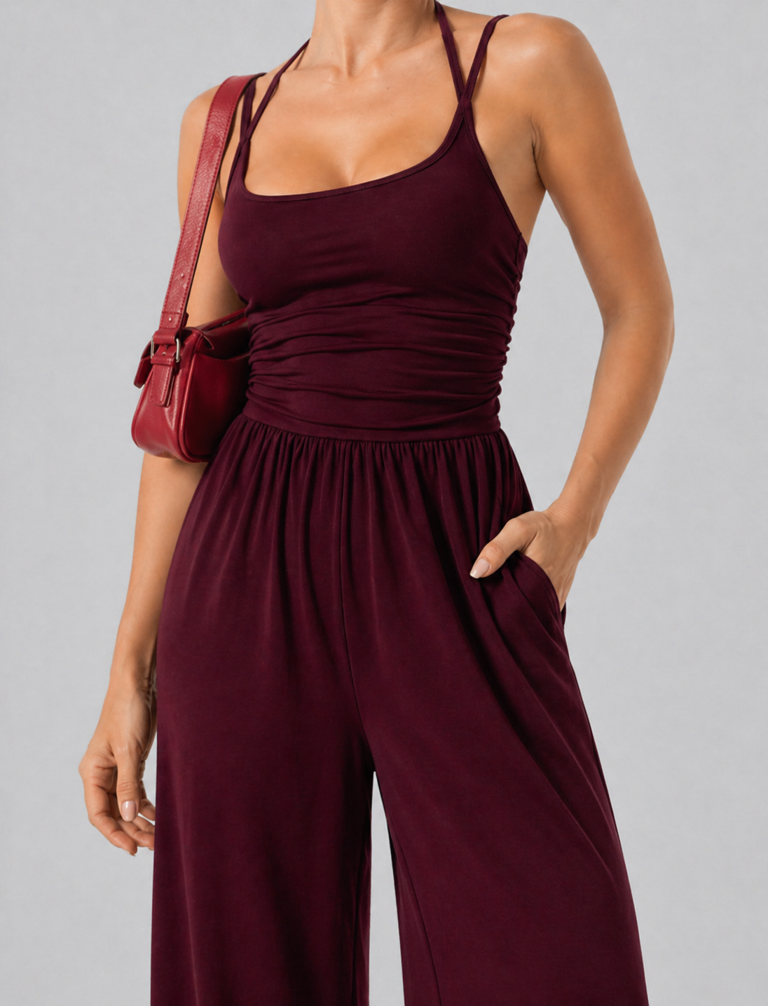 Aurella SoftFlow™ – Wide Leg Jumpsuit