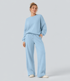 Aurella Ease™ – Lässige Hose mit mittelhohem Bund, Seitentaschen, Kordelzug und geradem Bein