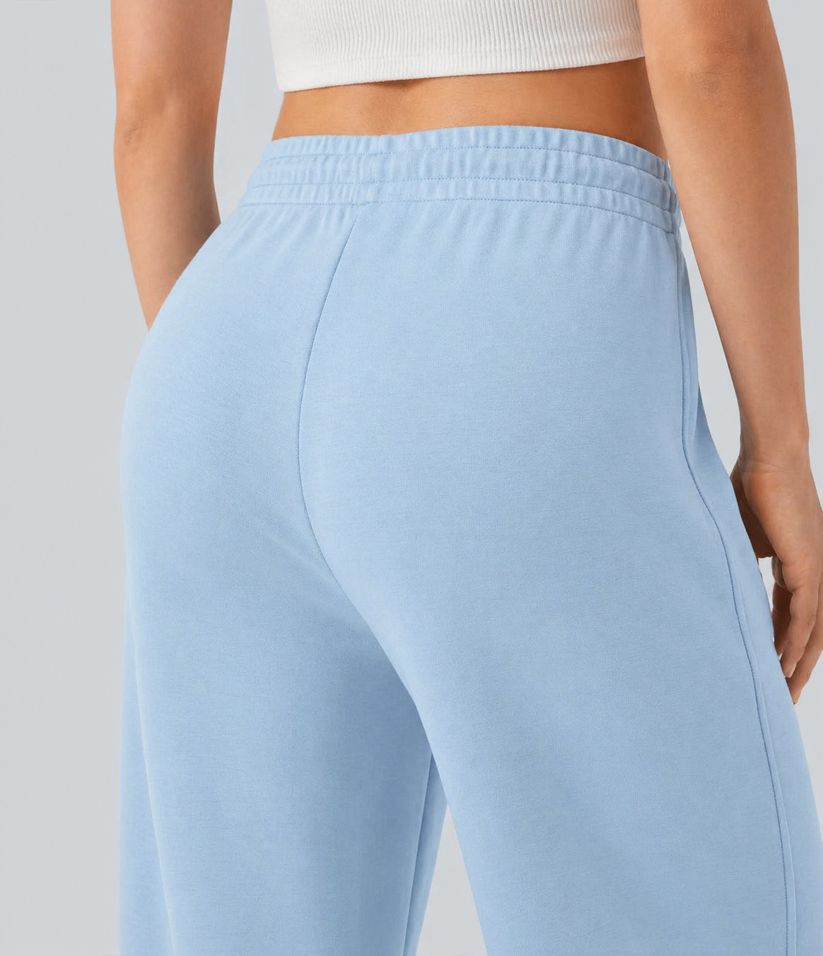 Aurella Ease™ – Lässige Hose mit mittelhohem Bund, Seitentaschen, Kordelzug und geradem Bein