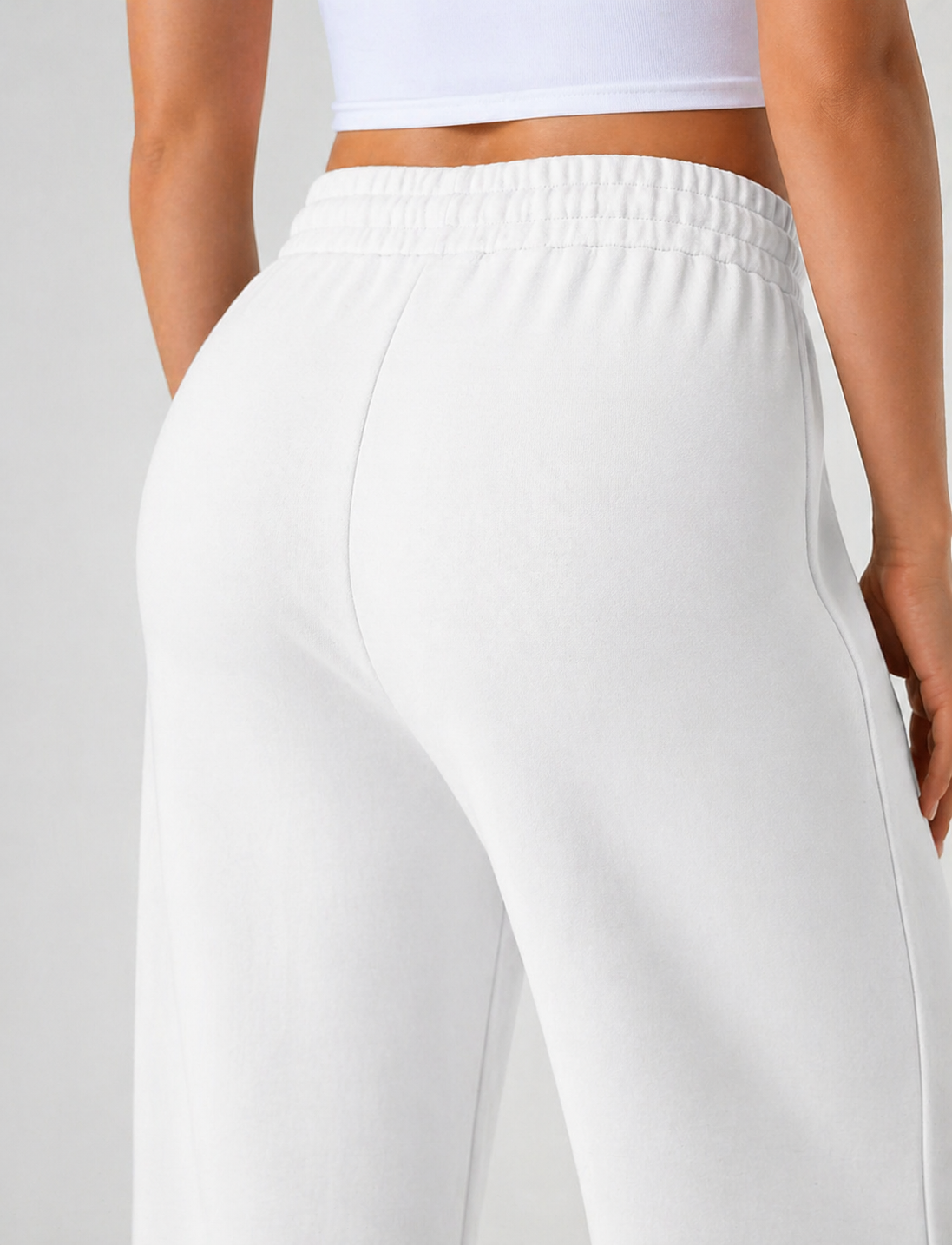 Aurella Ease™ – Lässige Hose mit mittelhohem Bund, Seitentaschen, Kordelzug und geradem Bein