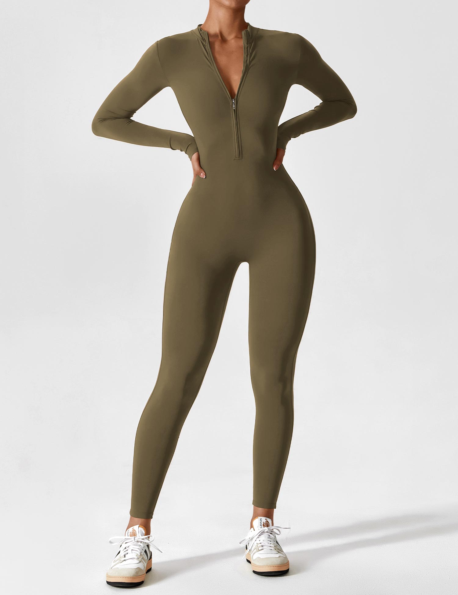 Aurella UltraSculpt™ - Longsleeve Reißverschluss Jumpsuit