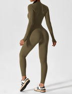 Aurella UltraSculpt™ - Longsleeve Reißverschluss Jumpsuit