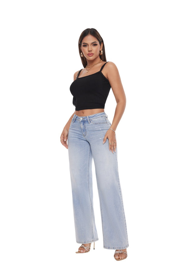 Aurella SoftDenim™ – Wide Leg Jeans