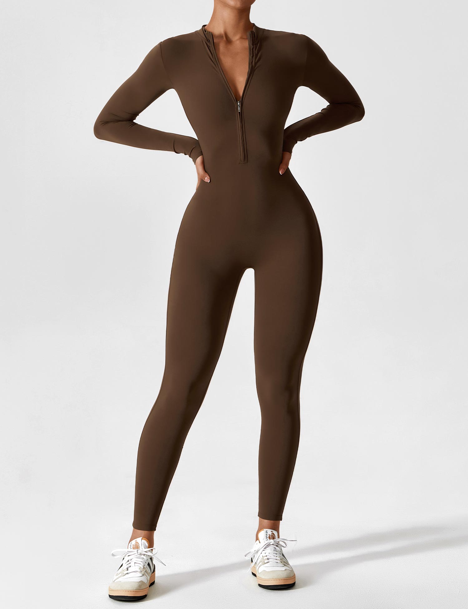 Aurella UltraSculpt™ - Longsleeve Reißverschluss Jumpsuit