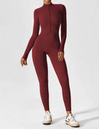 Aurella UltraSculpt™ - Longsleeve Reißverschluss Jumpsuit