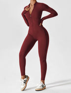 Aurella UltraSculpt™ - Longsleeve Reißverschluss Jumpsuit