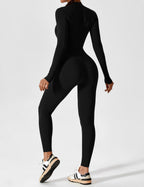 Aurella UltraSculpt™ - Longsleeve Reißverschluss Jumpsuit