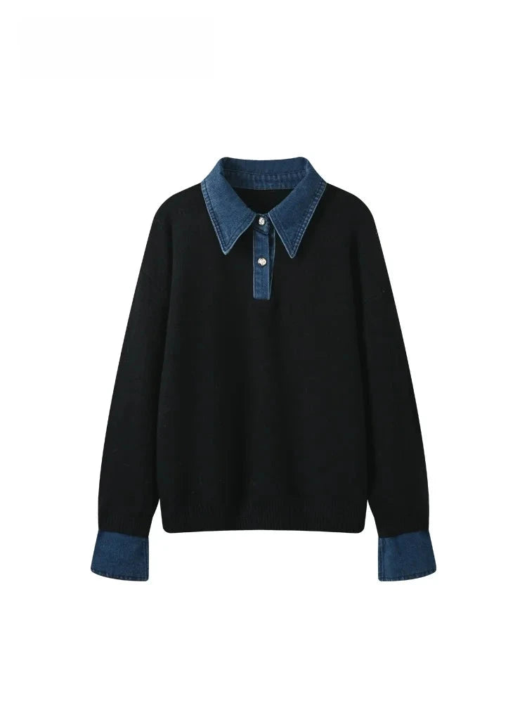Layered Knit Hauren Schwarz M 