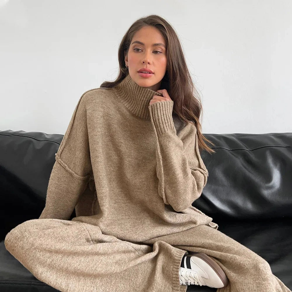 Rollkragen Knit Set Hauren Kamel S 