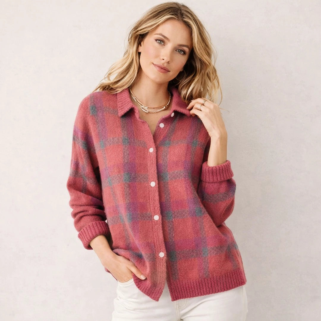 Karierter Damenpullover Frieda