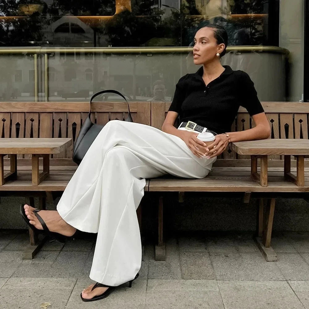 Tailored Wide-Leg Hauren 