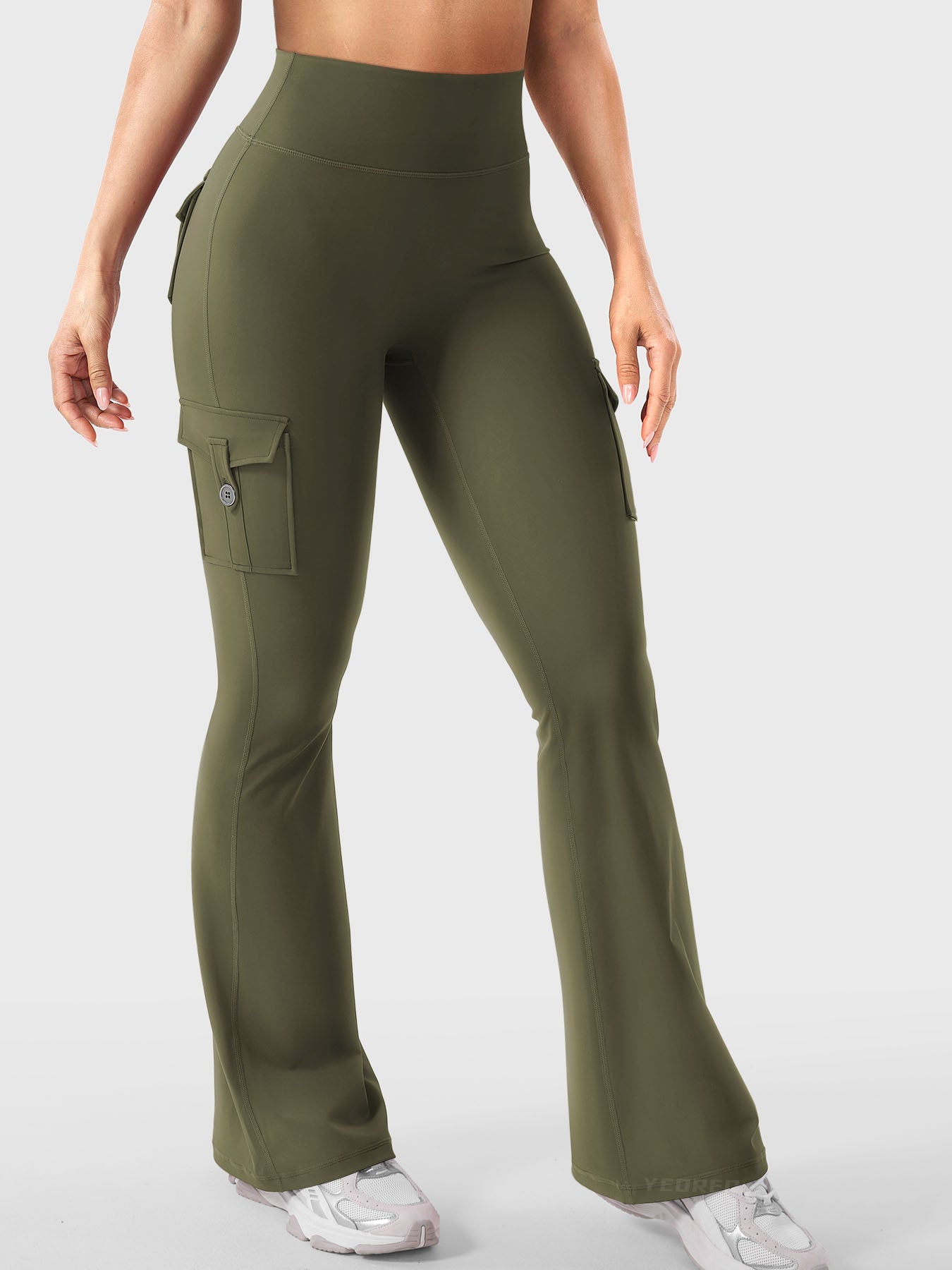 Aurella Hedda™ Flared Leggings aus 4-Wege-Stretch mit hohem Bund und ausgestelltem Bein