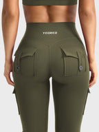 Aurella Hedda™ Flared Leggings aus 4-Wege-Stretch mit hohem Bund und ausgestelltem Bein