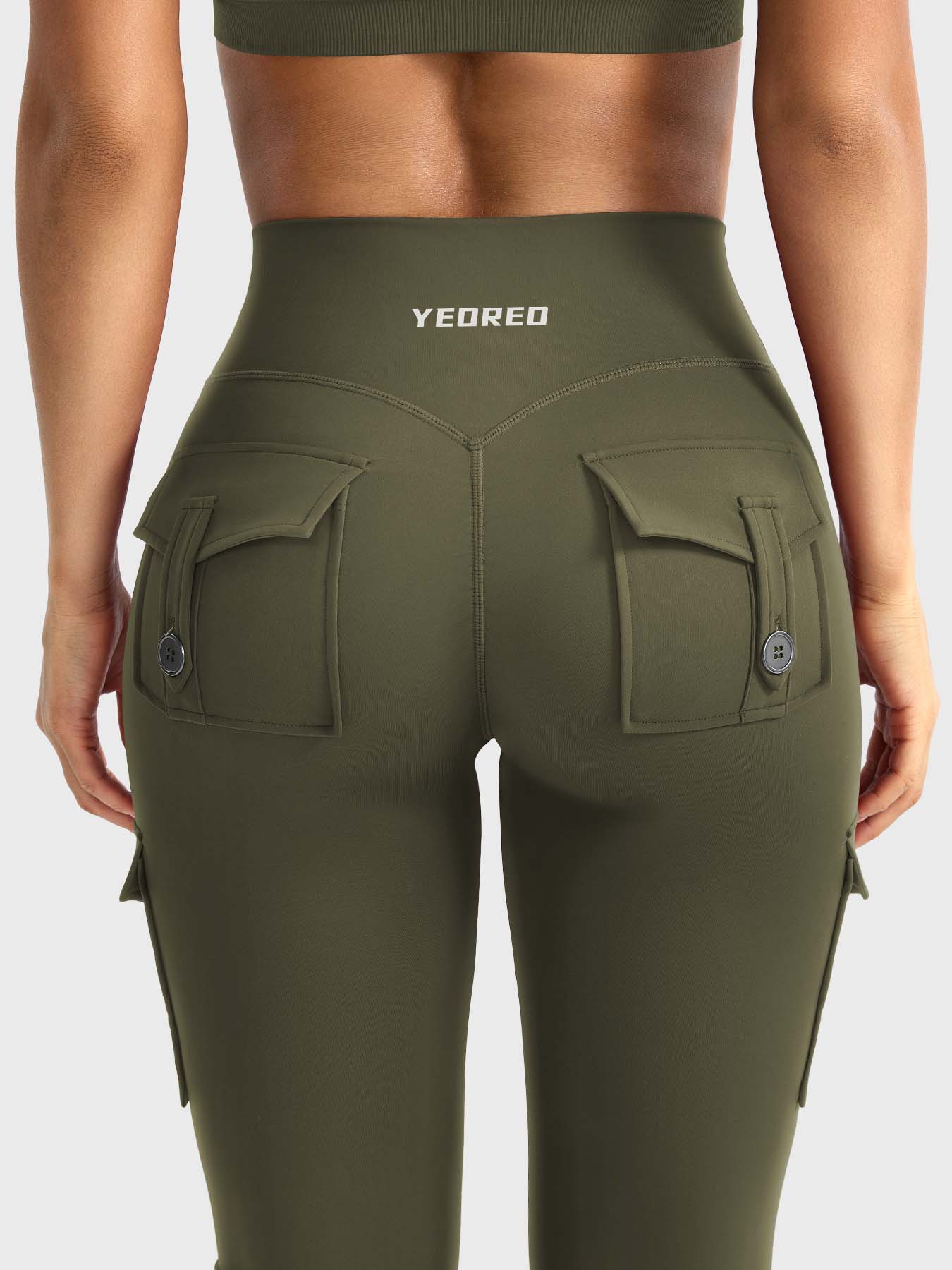 Aurella Hedda™ Flared Leggings aus 4-Wege-Stretch mit hohem Bund und ausgestelltem Bein
