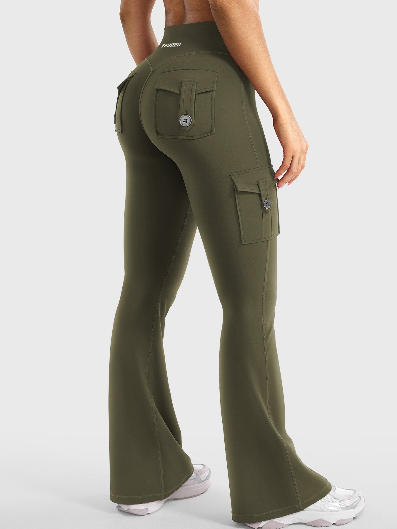 Aurella Hedda™ Flared Leggings aus 4-Wege-Stretch mit hohem Bund und ausgestelltem Bein