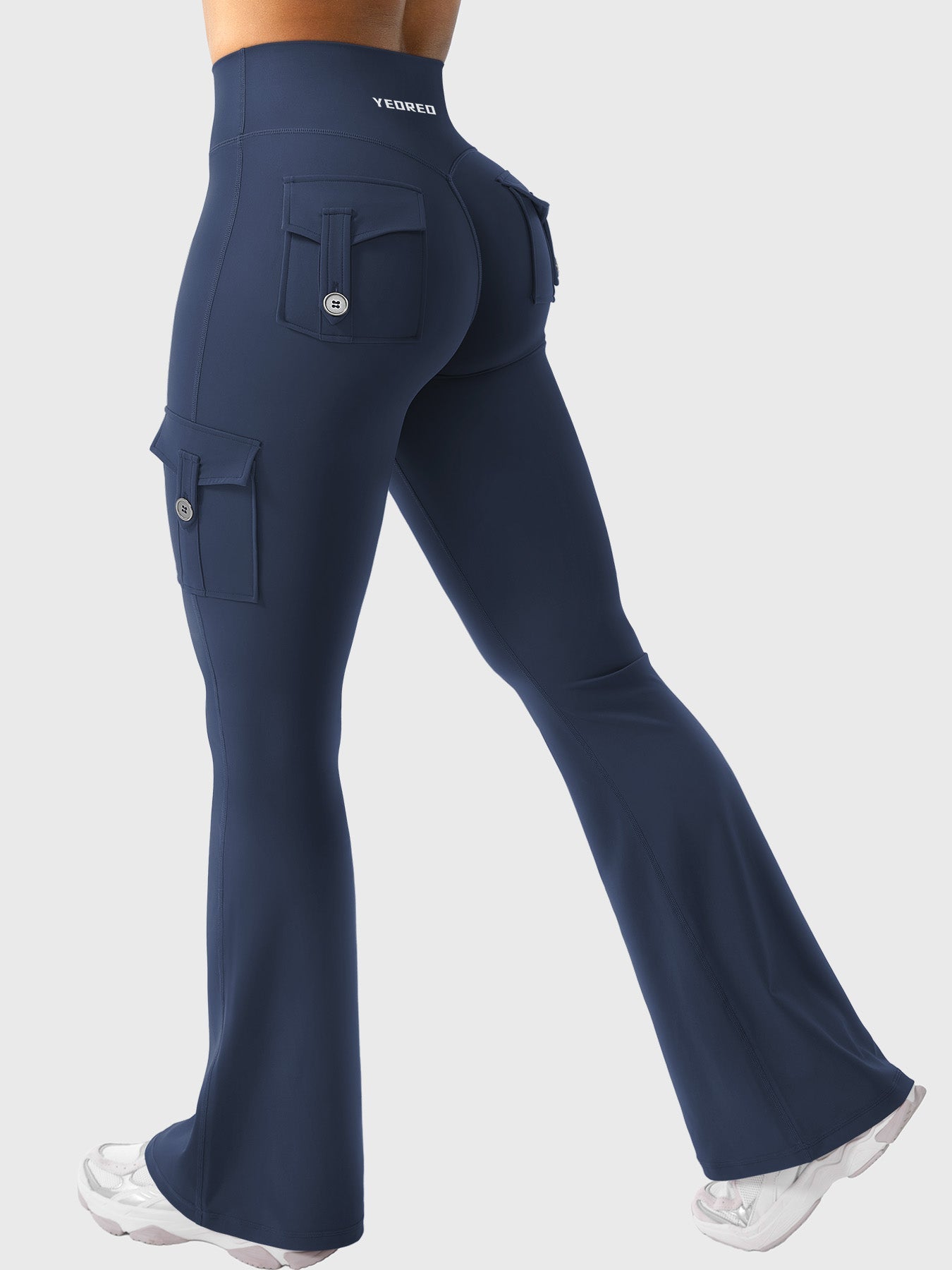 Aurella Hedda™ Flared Leggings aus 4-Wege-Stretch mit hohem Bund und ausgestelltem Bein