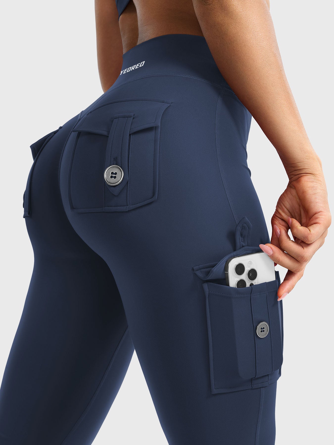 Aurella Hedda™ Flared Leggings aus 4-Wege-Stretch mit hohem Bund und ausgestelltem Bein