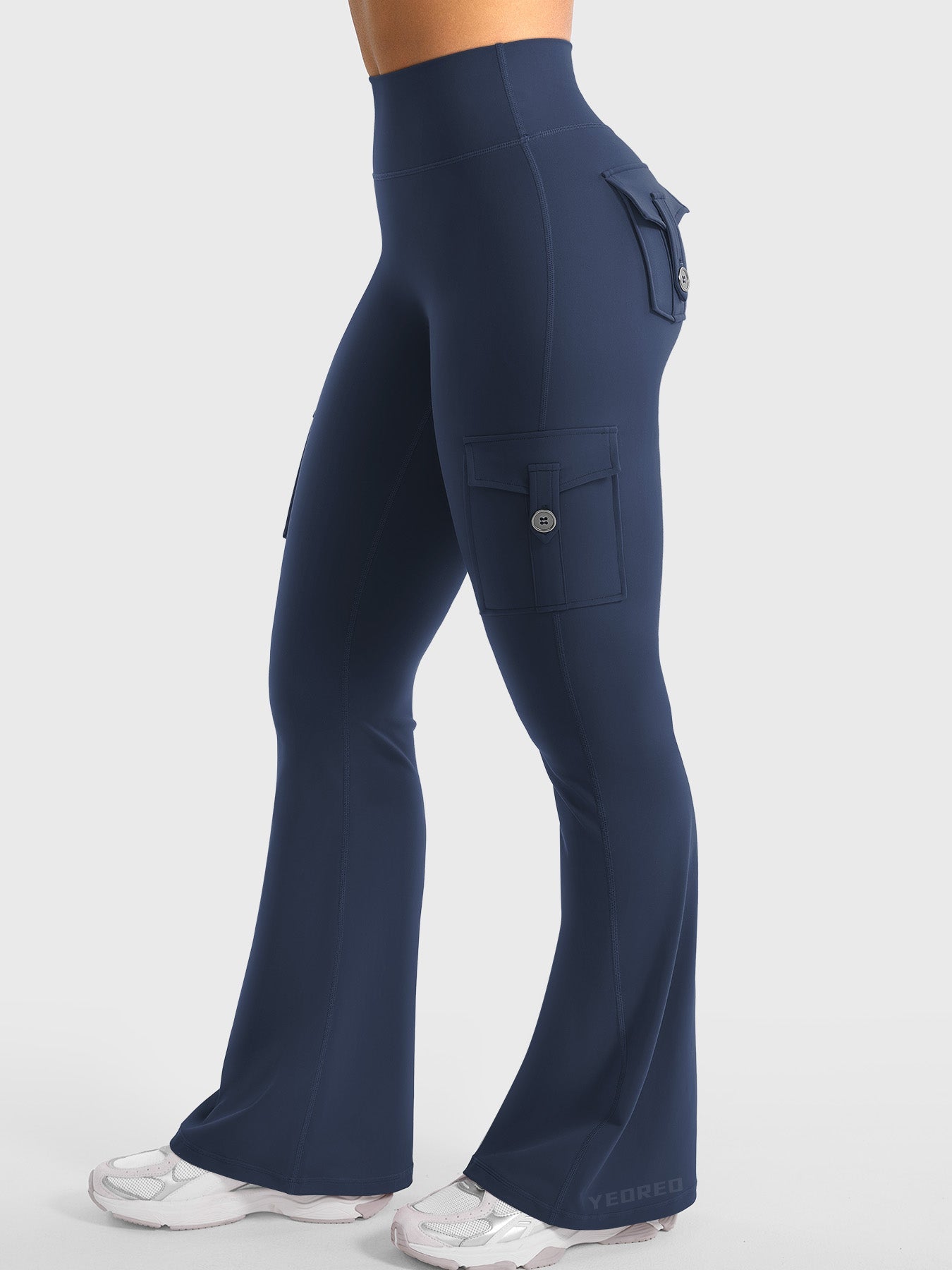 Aurella Hedda™ Flared Leggings aus 4-Wege-Stretch mit hohem Bund und ausgestelltem Bein
