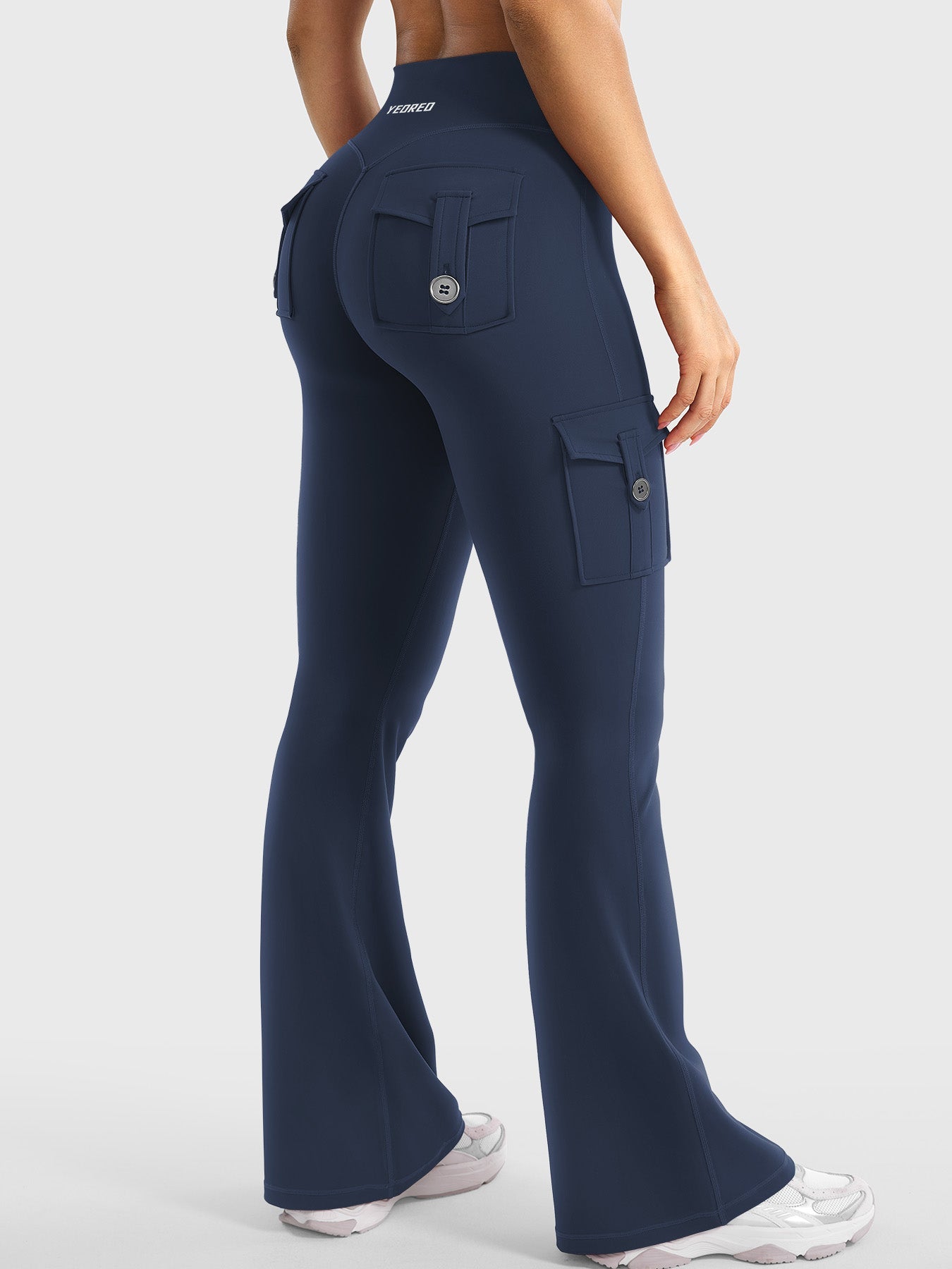 Aurella Hedda™ Flared Leggings aus 4-Wege-Stretch mit hohem Bund und ausgestelltem Bein
