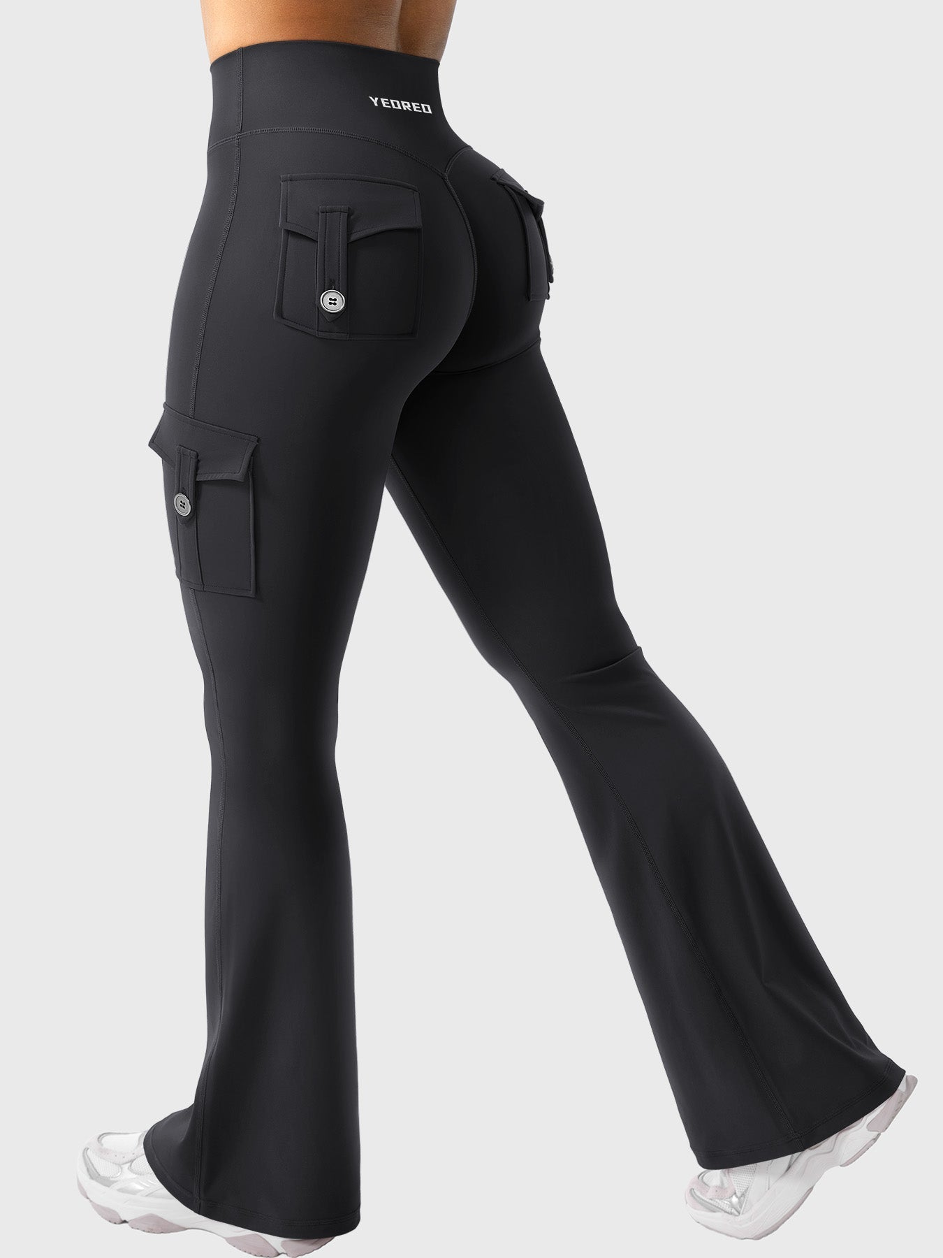 Aurella Hedda™ Flared Leggings aus 4-Wege-Stretch mit hohem Bund und ausgestelltem Bein