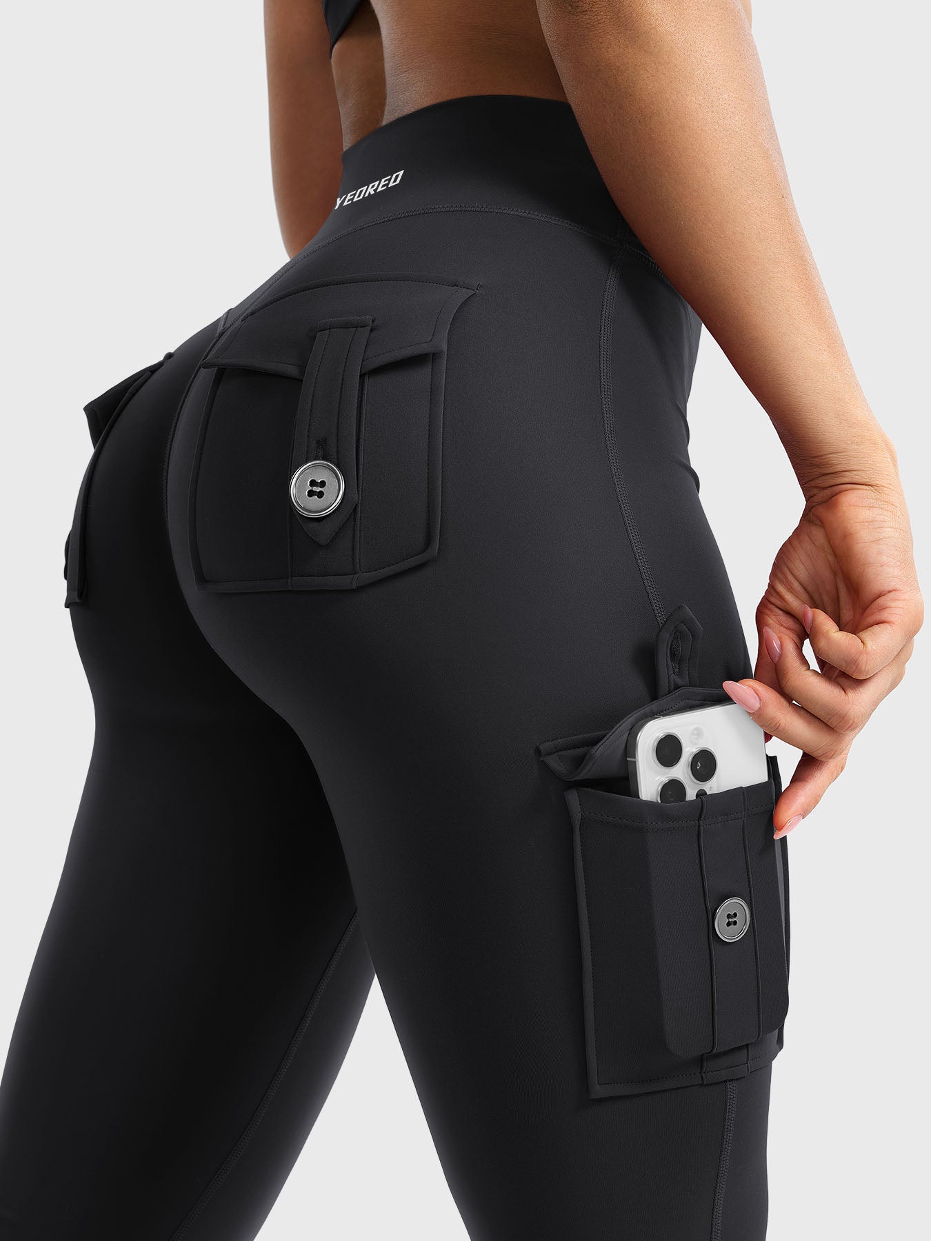 Aurella Hedda™ Flared Leggings aus 4-Wege-Stretch mit hohem Bund und ausgestelltem Bein