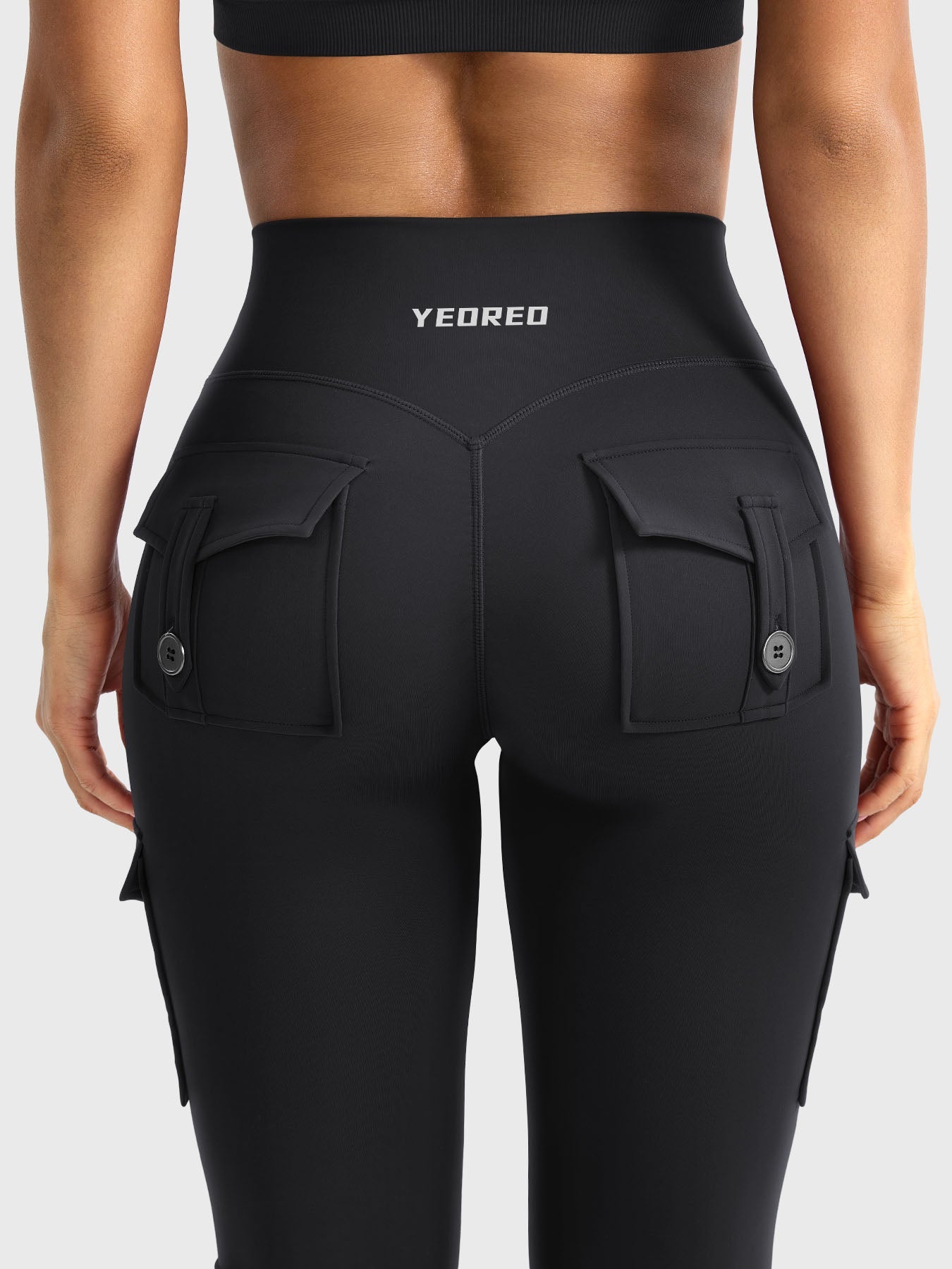 Aurella Hedda™ Flared Leggings aus 4-Wege-Stretch mit hohem Bund und ausgestelltem Bein