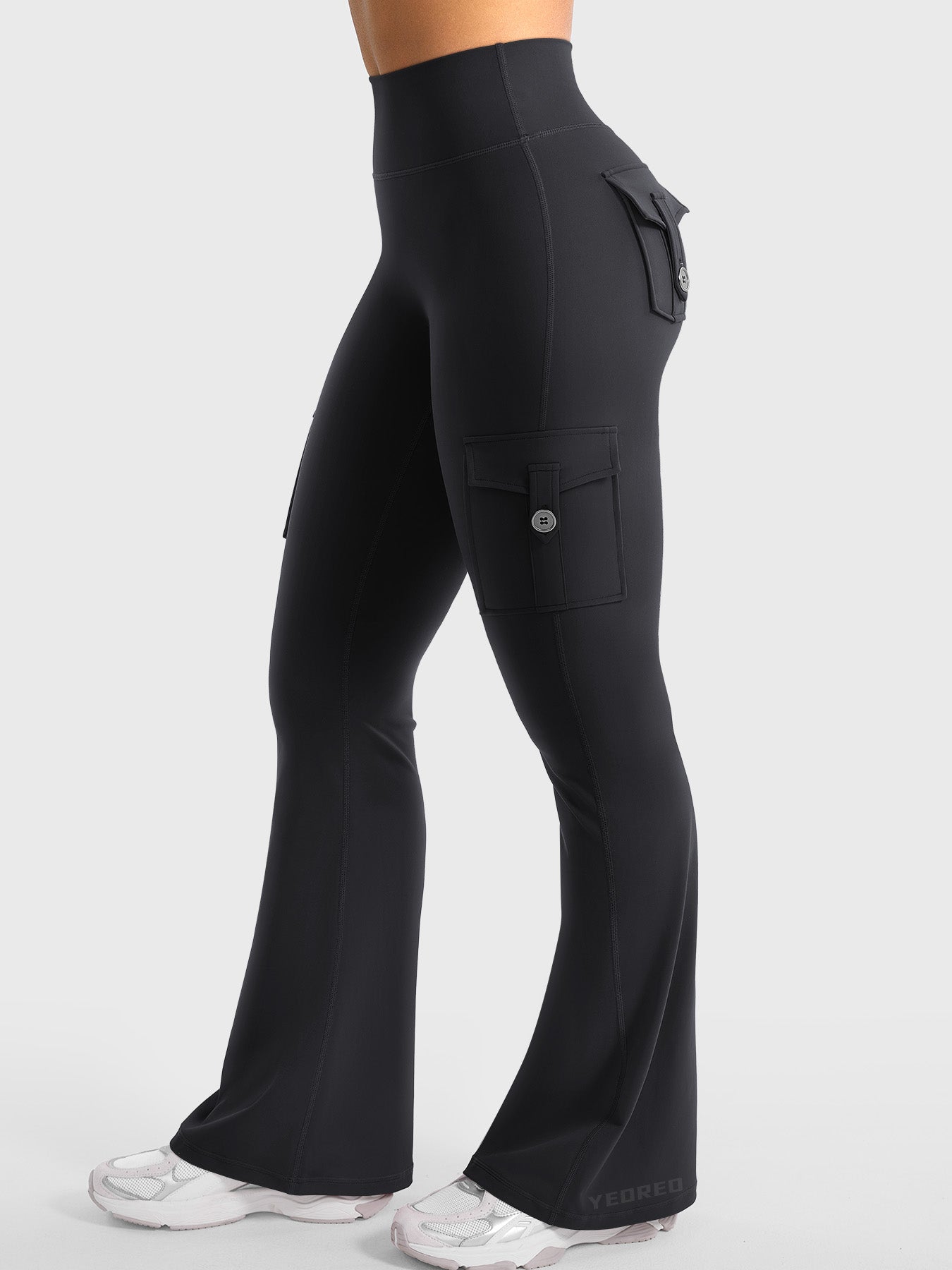 Aurella Hedda™ Flared Leggings aus 4-Wege-Stretch mit hohem Bund und ausgestelltem Bein