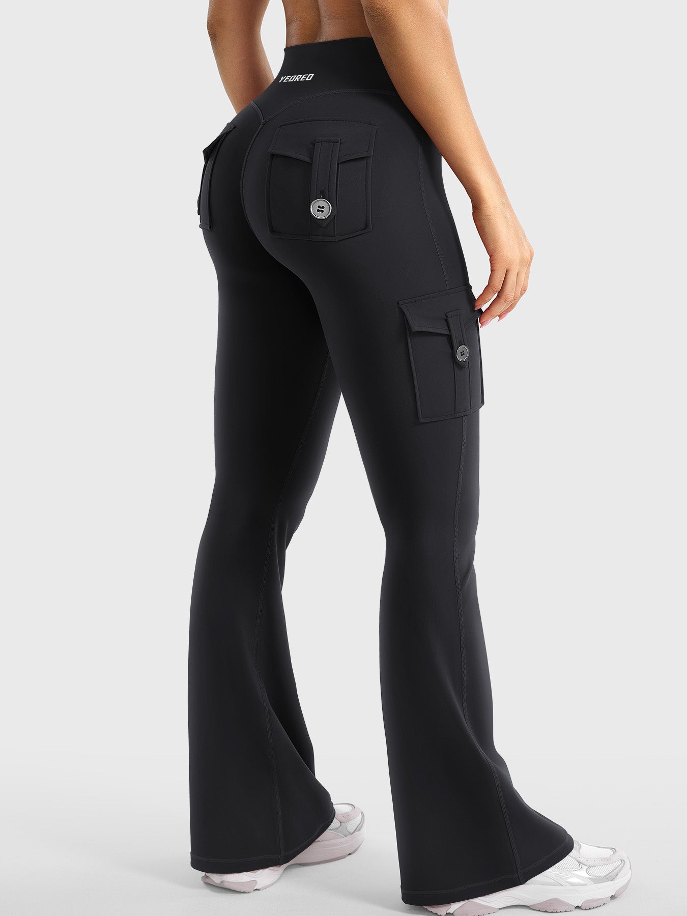 Aurella Hedda™ Flared Leggings aus 4-Wege-Stretch mit hohem Bund und ausgestelltem Bein