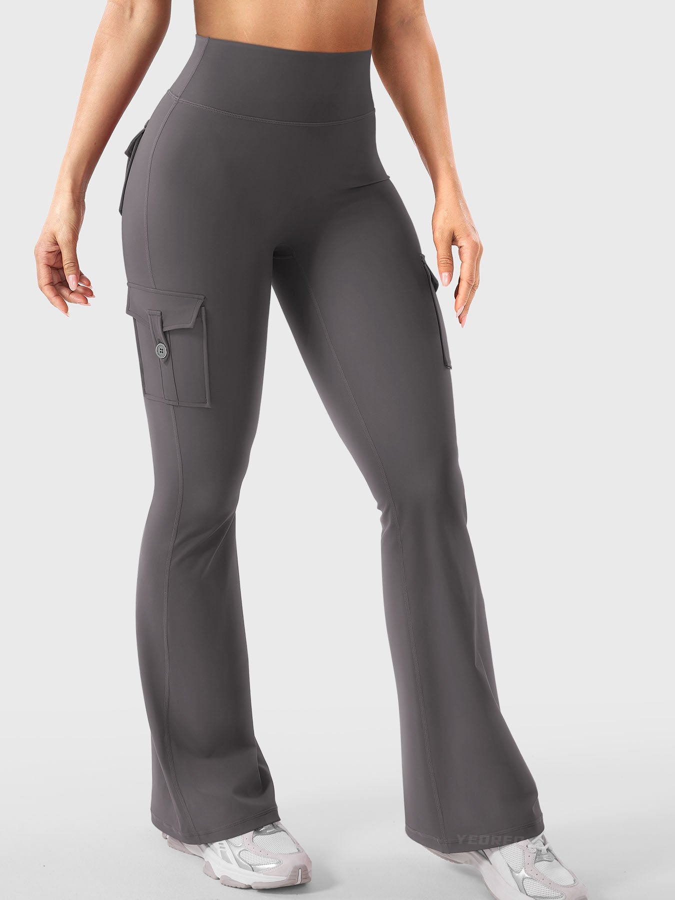 Aurella Hedda™ Flared Leggings aus 4-Wege-Stretch mit hohem Bund und ausgestelltem Bein