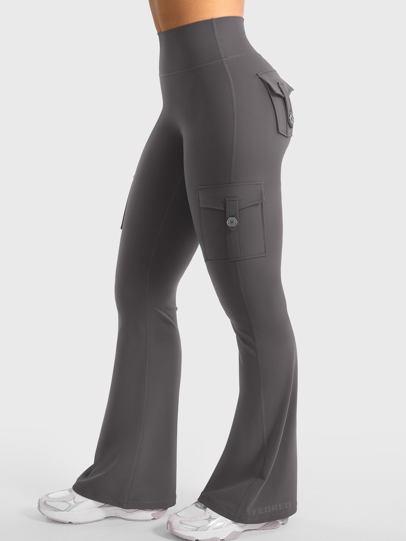 Aurella Hedda™ Flared Leggings aus 4-Wege-Stretch mit hohem Bund und ausgestelltem Bein