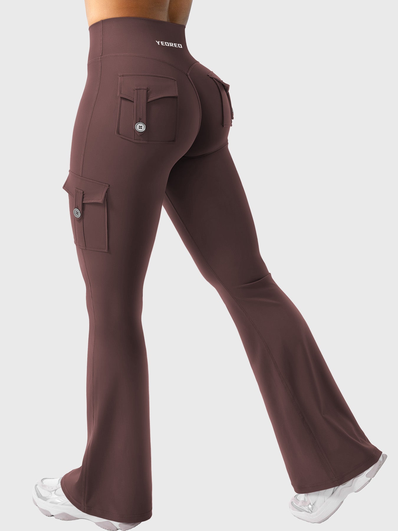 Aurella Hedda™ Flared Leggings aus 4-Wege-Stretch mit hohem Bund und ausgestelltem Bein