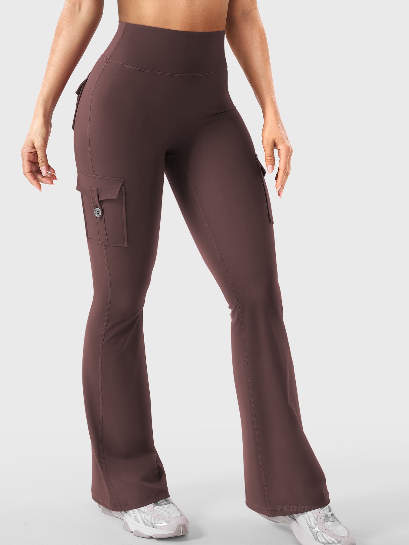 Aurella Hedda™ Flared Leggings aus 4-Wege-Stretch mit hohem Bund und ausgestelltem Bein