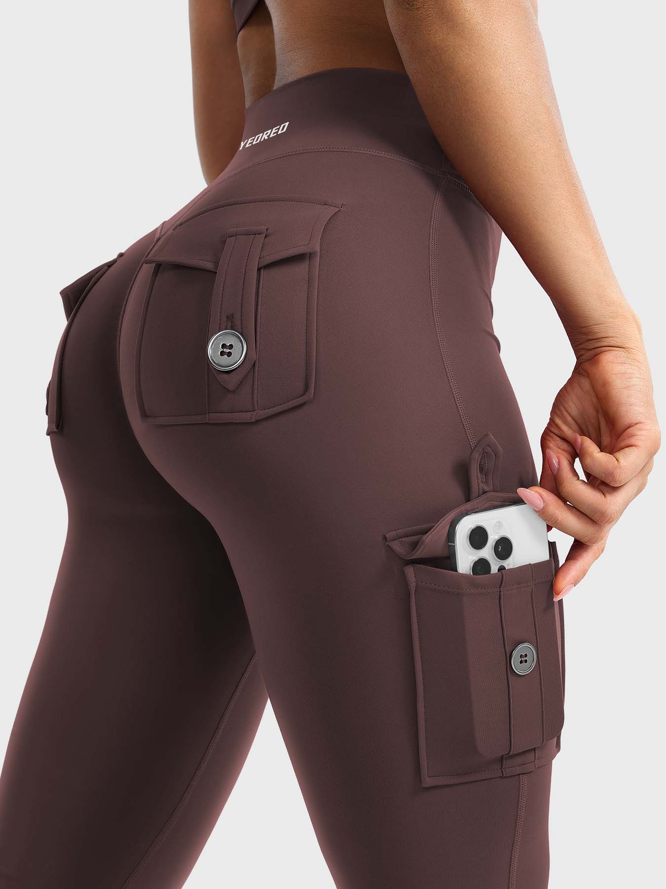 Aurella Hedda™ Flared Leggings aus 4-Wege-Stretch mit hohem Bund und ausgestelltem Bein