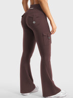 Aurella Hedda™ Flared Leggings aus 4-Wege-Stretch mit hohem Bund und ausgestelltem Bein
